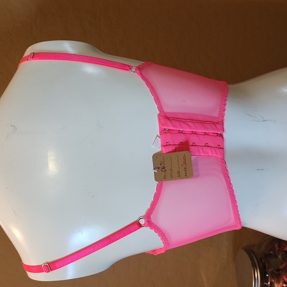 Victorias Secret Hot Pink Lace Bustier Bra (0671) - Picture 3 of 5